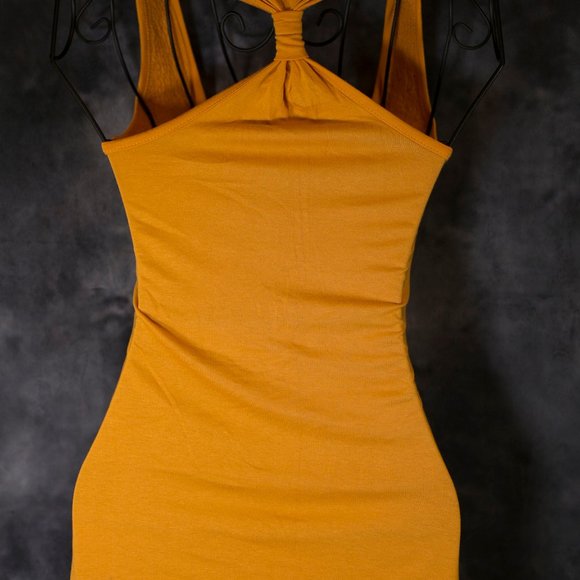 2b bebe yellow mustard / orange sequin tank top - size XS - Picture 2 of 6
